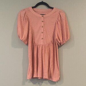 Anthropologie Button Front Short Sleeve Blouse Size XS